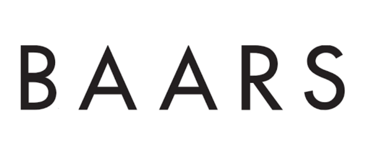 The image shows the word "BAARS" in bold, black, uppercase letters on a white background.